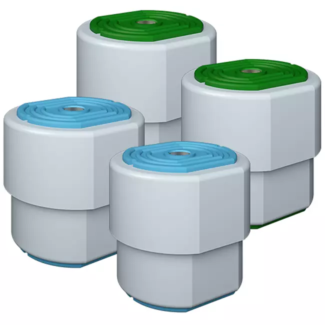 ClimaConnect vibratiekit 1.2 blauw/groen, met veer, voor units tot 55 KG