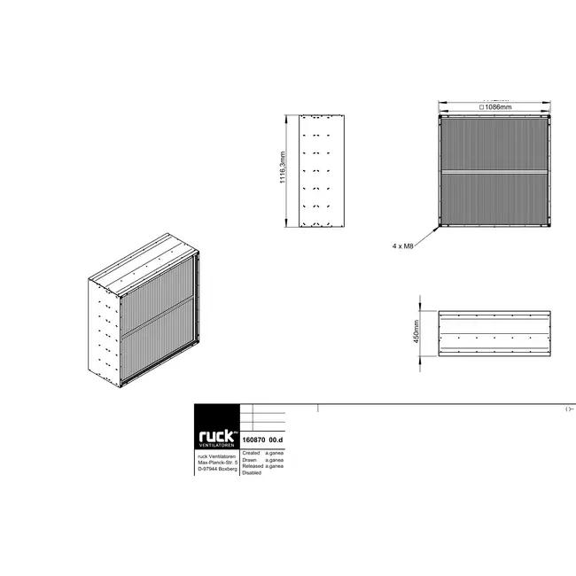 Filterbox voor Ruck MPC 700/800 boxventilator - FB 1200