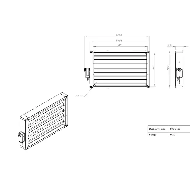 Motor afsluitklep met veerterugloop voor ETA K / PHE 4200/5000 V - MAK V E 01 02 FR
