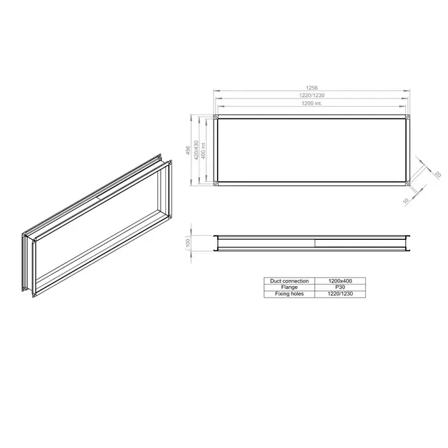 Flexibel verbindingsstuk 1200 x 400 - VS 12040