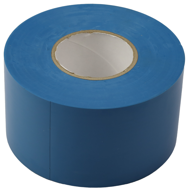 PVC tape blauw 50 mm breed - rol 33 m