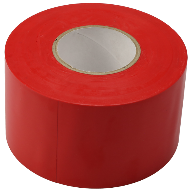 PVC tape rood 50 mm breed - rol 33 m