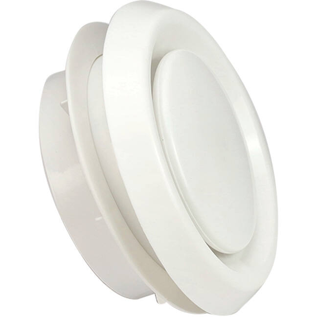Ventilatie ventiel 125mm toevoer -en afvoer met klemveren - DAV-C125