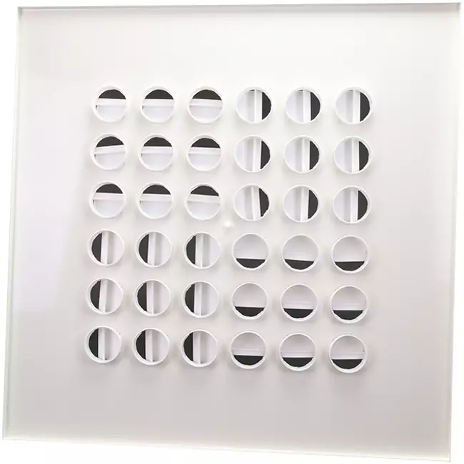 Multinozzle plafondrooster 596x596mm - MN24 RAL 9016