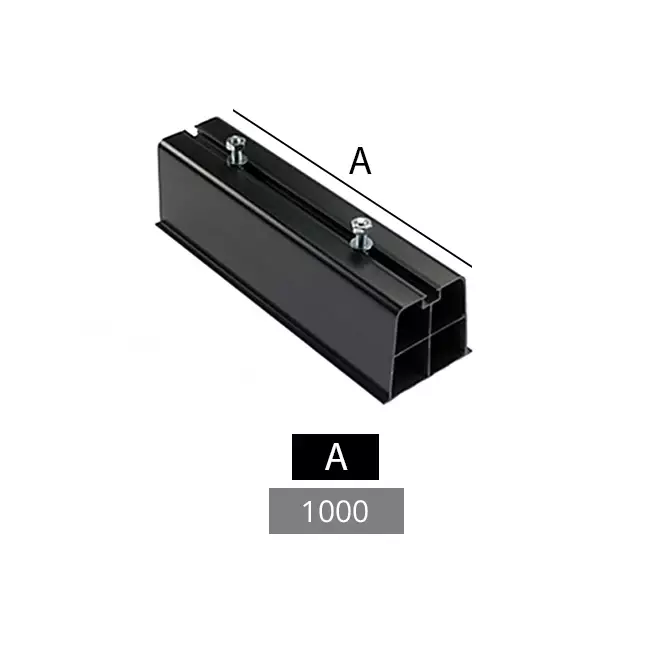 Montagebalk buitenunit van hard PVC, lengte 1000mm
