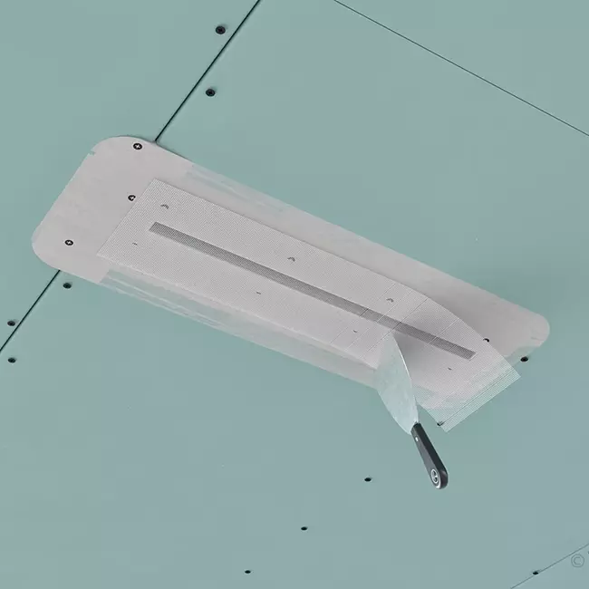 Ergovent instucbaar frameloos lijnrooster 500 mm met aansluitdiameter 75 mm - standaard