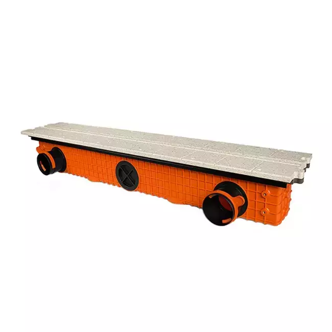 Ergovent instucbaar frameloos lijnrooster 1050 mm met aansluitdiameter 90 mm - modulair - 1 sleuf