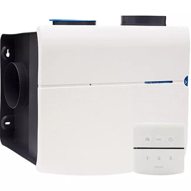 Orcon MVS-15RHBP 550 m³/h + vochtsensor + RFT bediening - perilex stekker