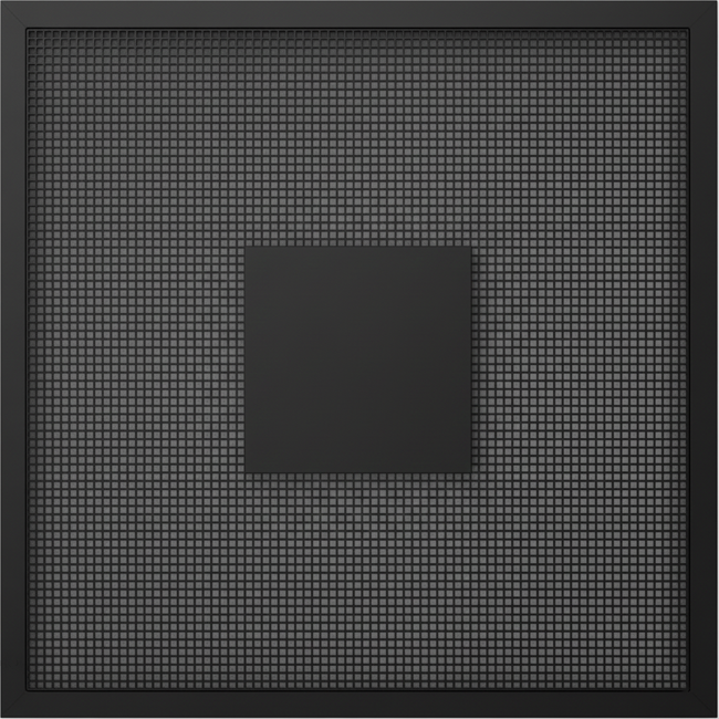 Geperforeerd plafondrooster voor toe- en afvoer 595x595 mm – 160 mm – RAL 9005