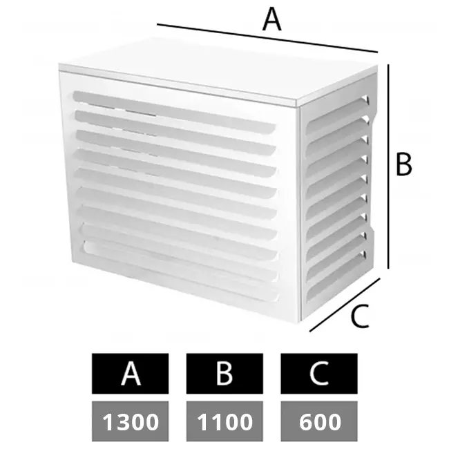 ClimaConnect airco en warmtepomp omkasting large RAL9010 Wit
