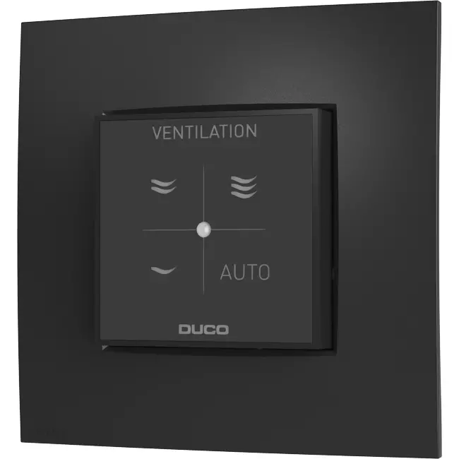 Duco CO2 ruimtesensor met bediening RF/Wired zwart