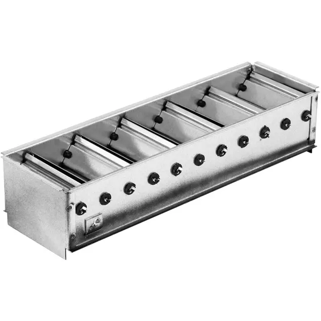 Wandrooster aluminium enkel instelbaar met regelklep – met klemveren – 200x100 mm – RAL 9016