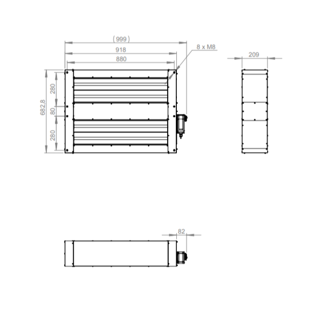 Motor afsluitklep met veerterugloop voor ROTO K / RHE 2800 V - MAK R 2800 V01