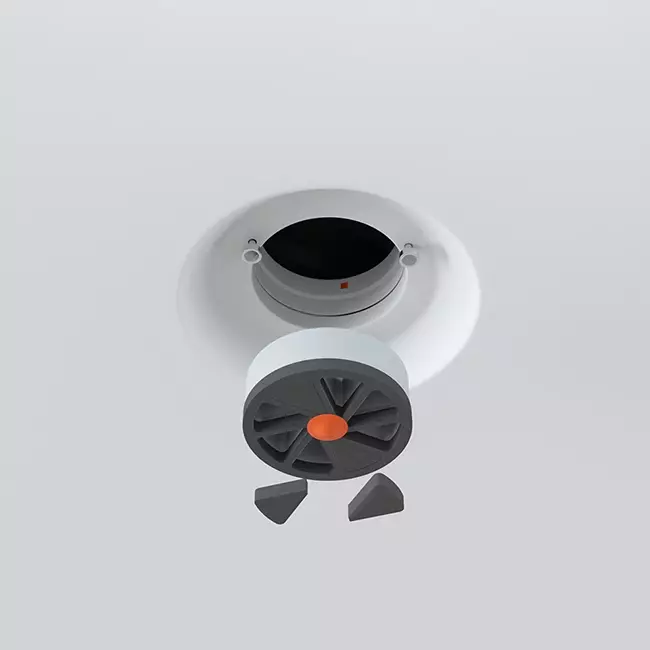 Ergovent instucbaar frameloos ventilatieventiel rond 100 mm - met Coanda-effect