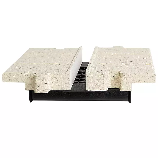 Ergovent tussenstuk voor modulaire instucbare lijnroosters 200 mm - 1 sleuf