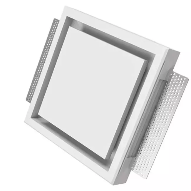 Ergovent instucbaar frameloos ventilatieventiel vierkant 100 mm