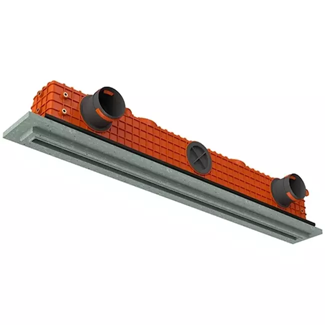 Ergovent instucbaar frameloos lijnrooster 1000 mm met aansluitdiameter 90 mm - standaard