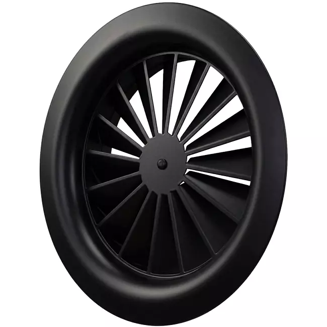 ClimaConnect wervelrooster rond 125 mm centrale schroef - SWR125 RAL9005 30% glans