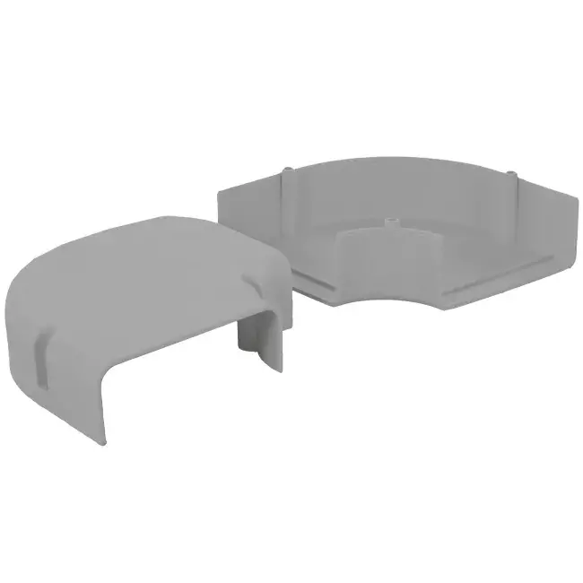 ClimaConnect 90° platte bocht voor montagekanaal 100 mm - RAL 9010