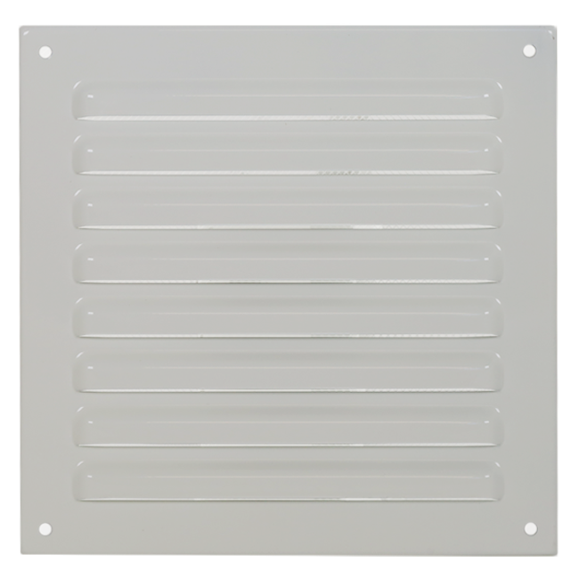 Buitenrooster vierkant 200x200mm aluminium - RAL9010