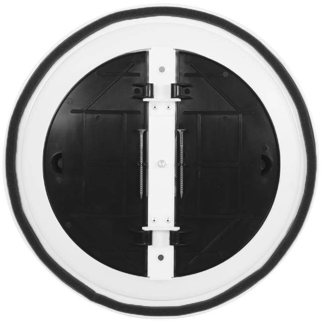 Plafondrooster rond met vast patroon Ø 150 mm - RAL9016