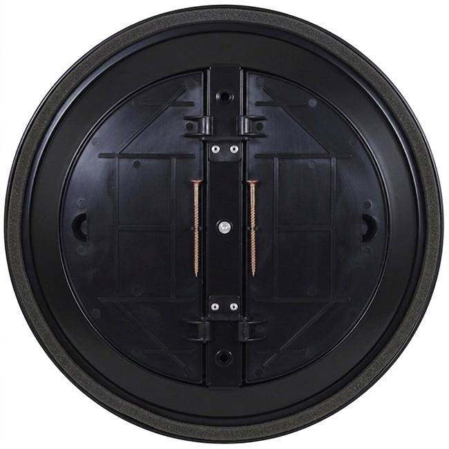 Plafondrooster rond met vast patroon Ø 350 mm - RAL9005 30% glans