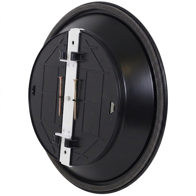 Plafondrooster rond met vast patroon Ø 350 mm - RAL9005 30% glans