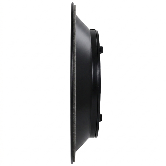 Plafondrooster rond met vast patroon Ø 350 mm - RAL9005 30% glans