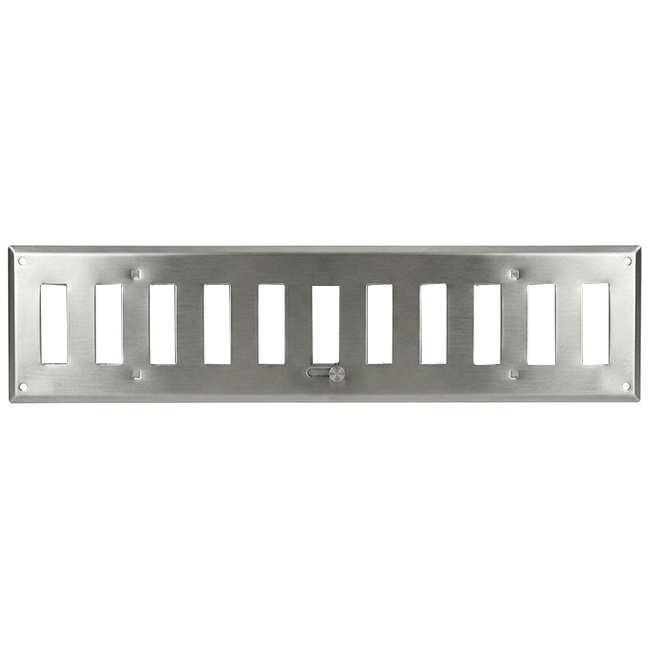 Wandrooster verstelbaar 300x100mm metaal - Ongecoat