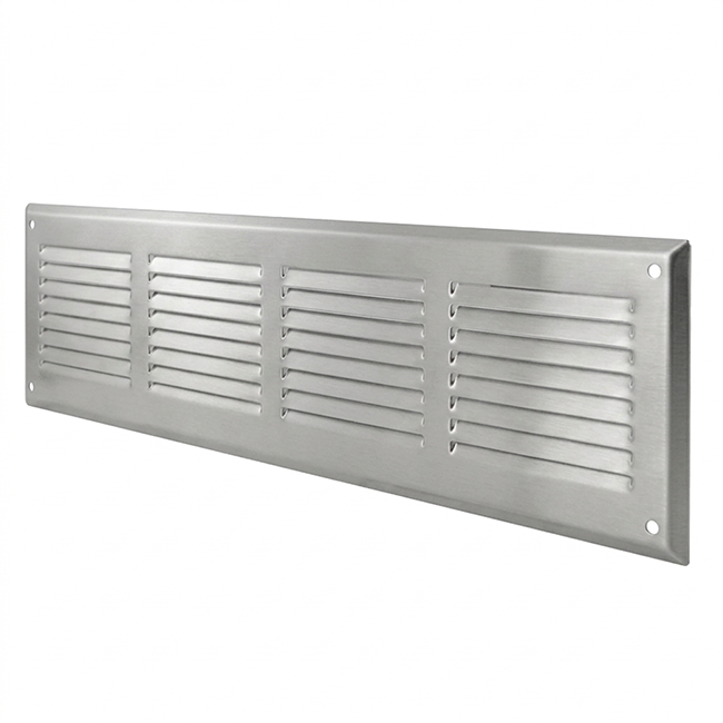 Wandrooster 500x100mm aluminium - Ongecoat