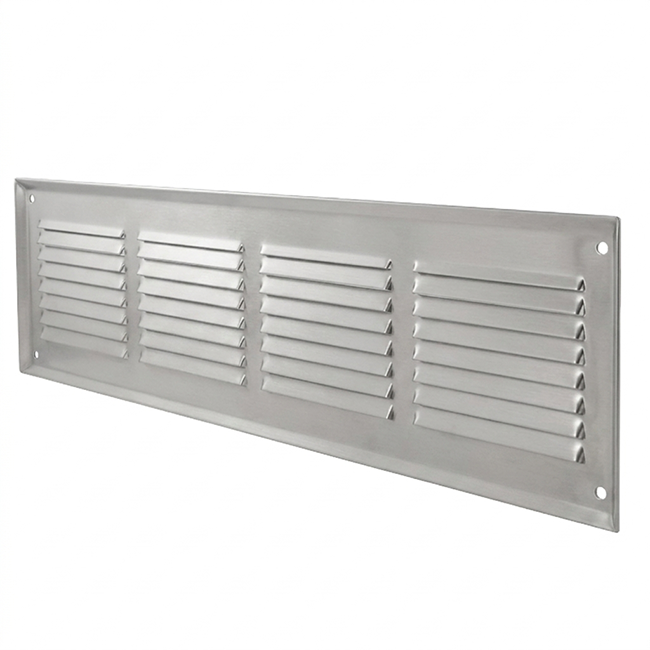 Wandrooster 500x100mm aluminium - Ongecoat