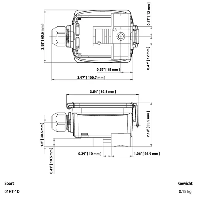 Belimo aanlegtemperatuursensor Ni1000TK5000 - 01HT-1D