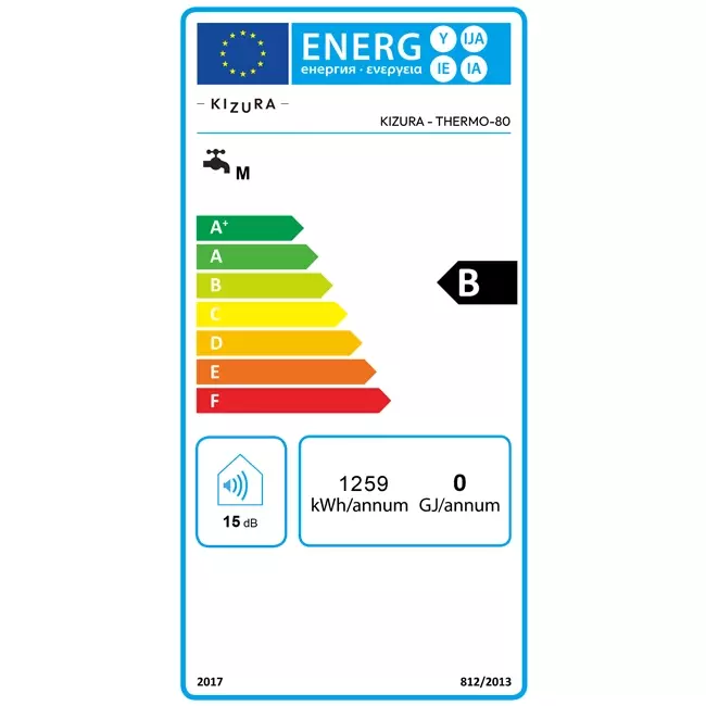 Kizura elektrische warmwaterboiler 80L