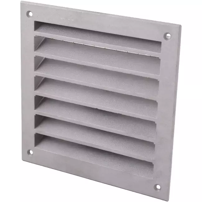 Buitenmuurrooster aluminium 100x100 mm - Aluminium