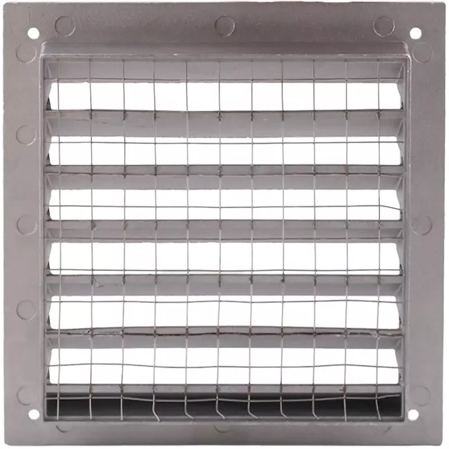 Buitenmuurrooster aluminium 100x100 mm - Aluminium
