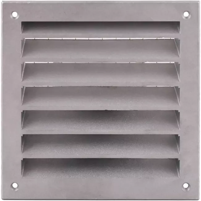 Buitenmuurrooster aluminium 100x100 mm - Aluminium