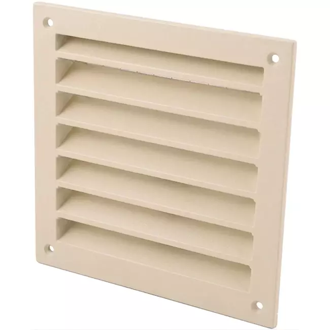 Buitenmuurrooster aluminium 150x150 mm - RAL 1015