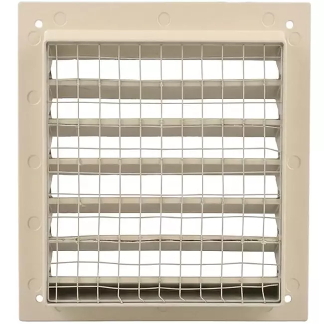 Buitenmuurrooster aluminium 150x150 mm - RAL 1015