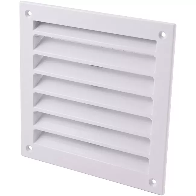 Buitenmuurrooster aluminium 100x100 mm - RAL 9016