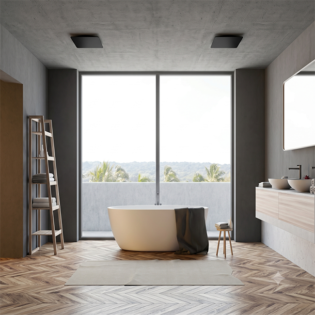 ClimaConnect Design ventiel vierkant Ø 125 mm - zwart