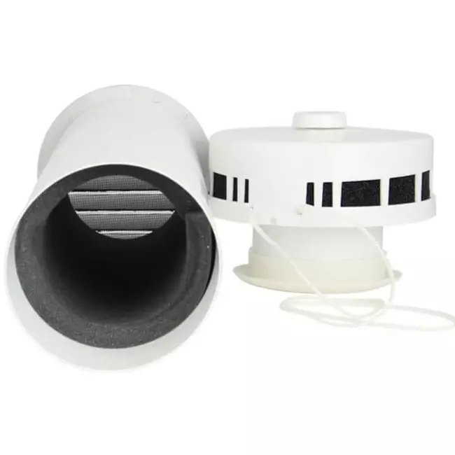Geïsoleerde geveldoorvoer voor natuurlijke ontluchting diameter 125 mm - SPK2-125