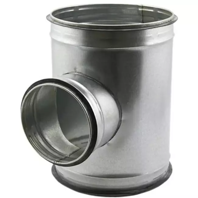 T-stuk Ø 400mm - Ø 125mm voor spirobuis (90°)