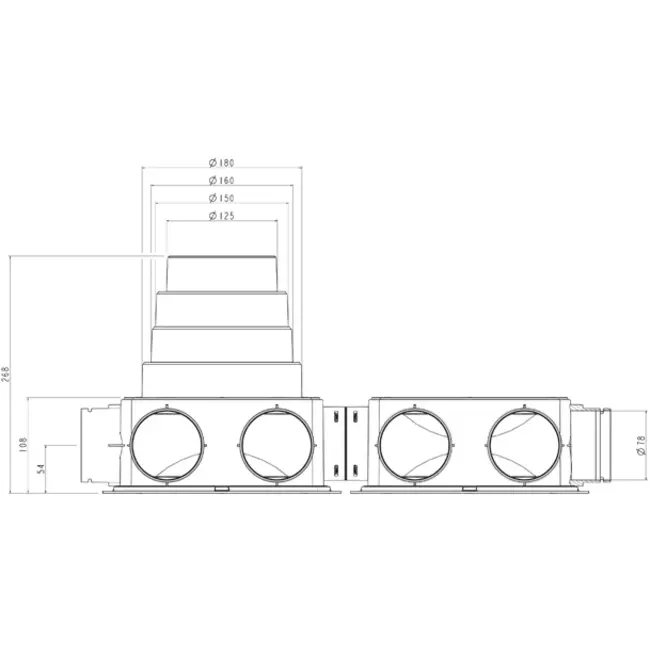 Ubbink luchtverdeelkast DBOX212 V180HE