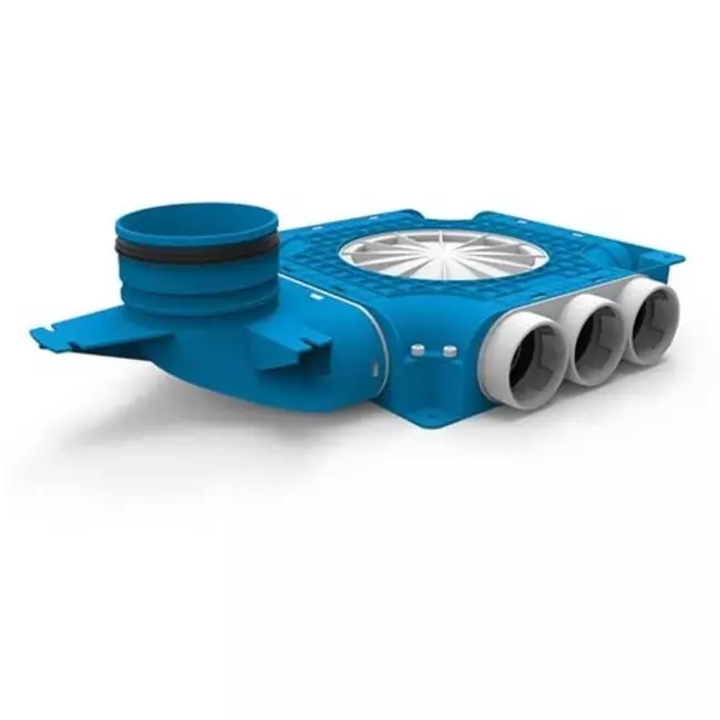Vent-Axia Uniflexplus samengestelde verdeler 9 x Ø69mm met verticale tuit Ø125mm
