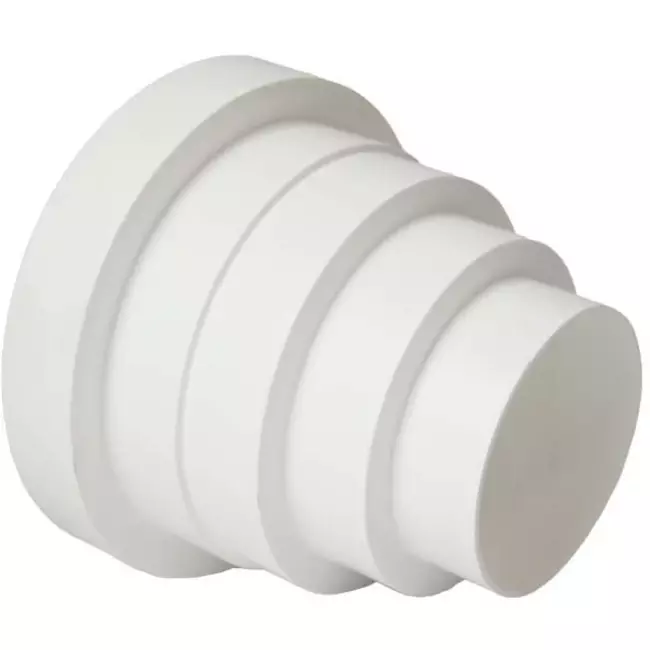 Kunststof ventilatie verloop universeel voor diameter 80 t/m 150 mm VA80