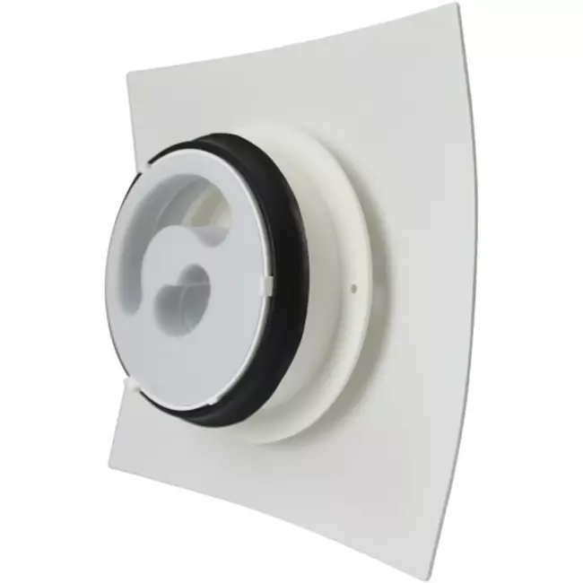 Vasco design plafond- of wandventiel luxe vierkant gebogen (incl. smiley)