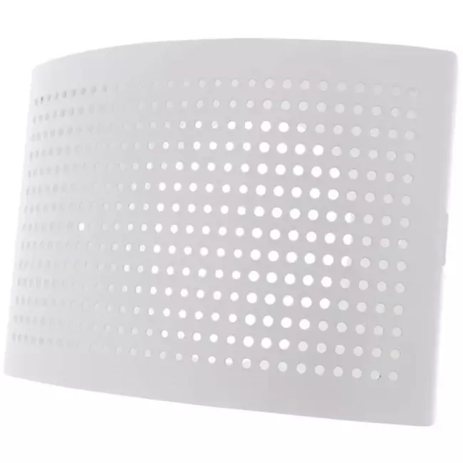 Ventilatie toevoer ventiel Ø 100mm met geperforeerde kap voor wandmontage WIT - DTQA100