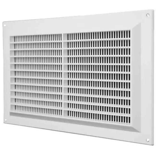 Ventilatierooster rechthoekig met grill 250x170 wit  - VR2517