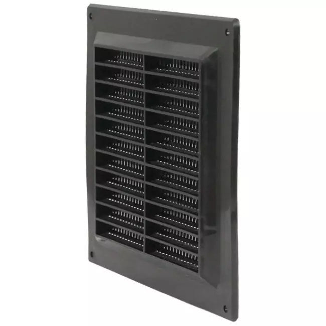 Ventilatierooster vierkant 150x150 mm zwart - VR1515M