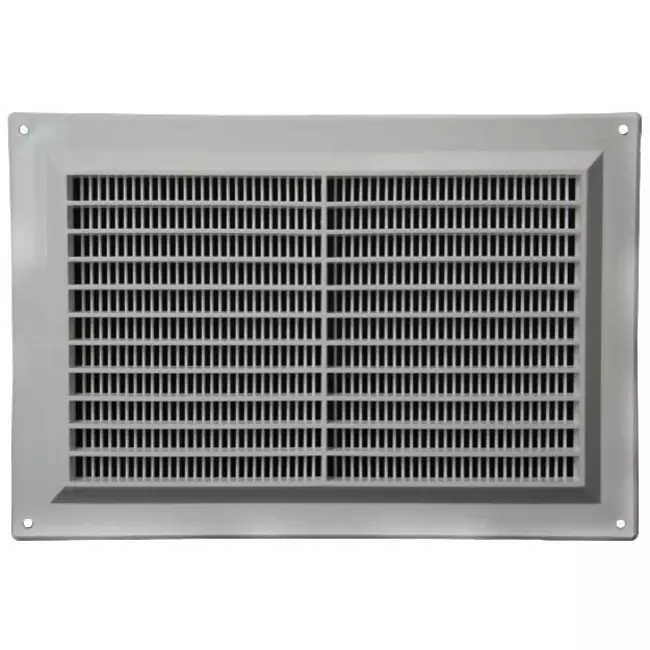 Ventilatierooster rechthoekig met grill 250x170 grijs  - VR2517P